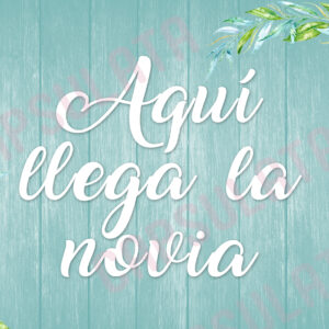 Cartel Aquí llega la novia. Azul