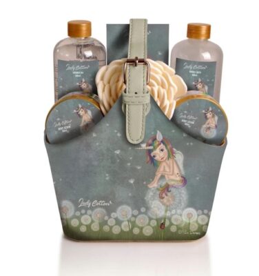 SET DE BAÑO BOLSO UNICORNIO